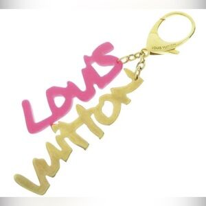 Louis Vuitton neon Stephen Sprouse Graffiti key ring / bag charm